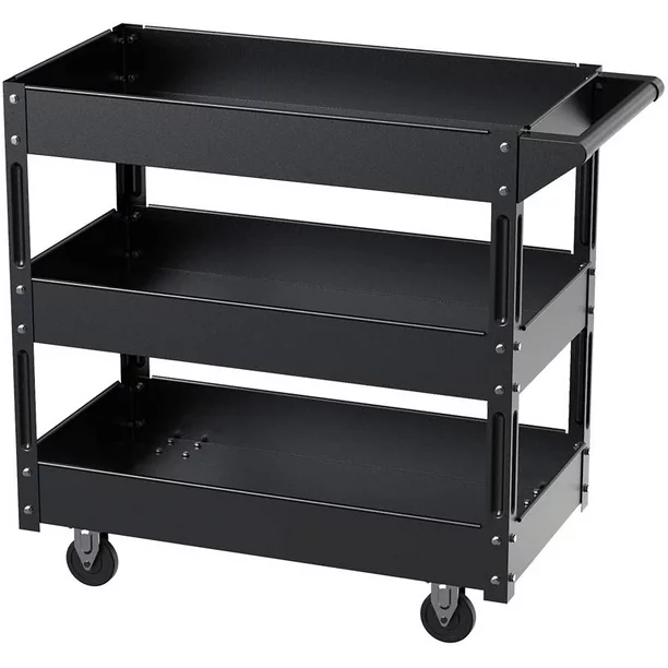 Xerath Steel 3-Shelf Multipurpose Utility/Supply/Service/Tool Cart Great