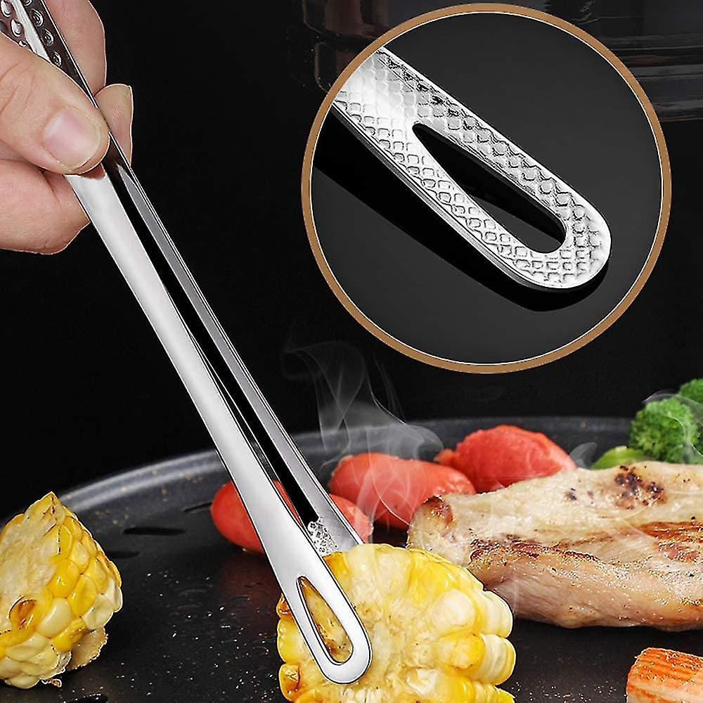 2pcs Stainless Steel Food Tongs， Kitchen Tweezers，multifunctional Tools For Cooking， Grilling， Baki