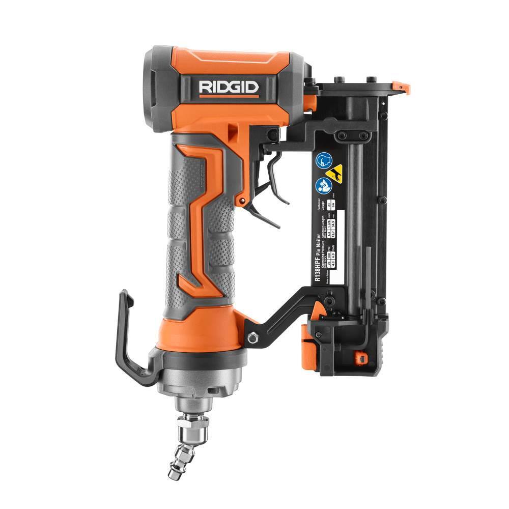 RIDGID Pneumatic 23-Gauge 1-38 in. Headless Pin Nailer with Dry-Fire Lockout R138HPF