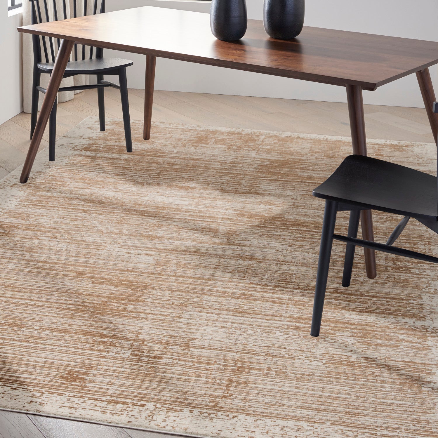 Calvin Klein Irradiant Rose Gold Modern Rug