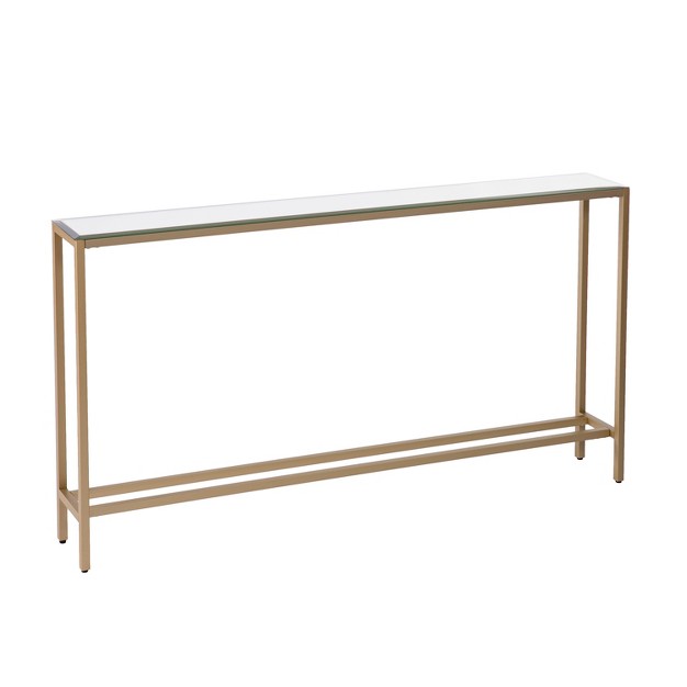 Dillard Narrow Long Console Table Deep Gold Aiden Lane