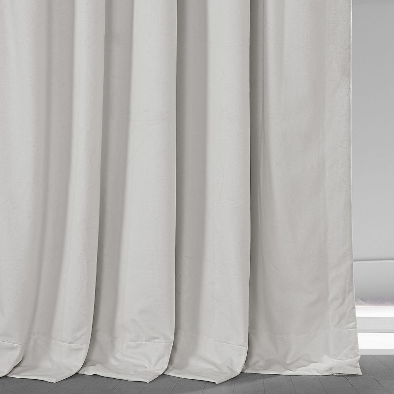 EFF Blackout 1-Panel Velvet Window Curtain