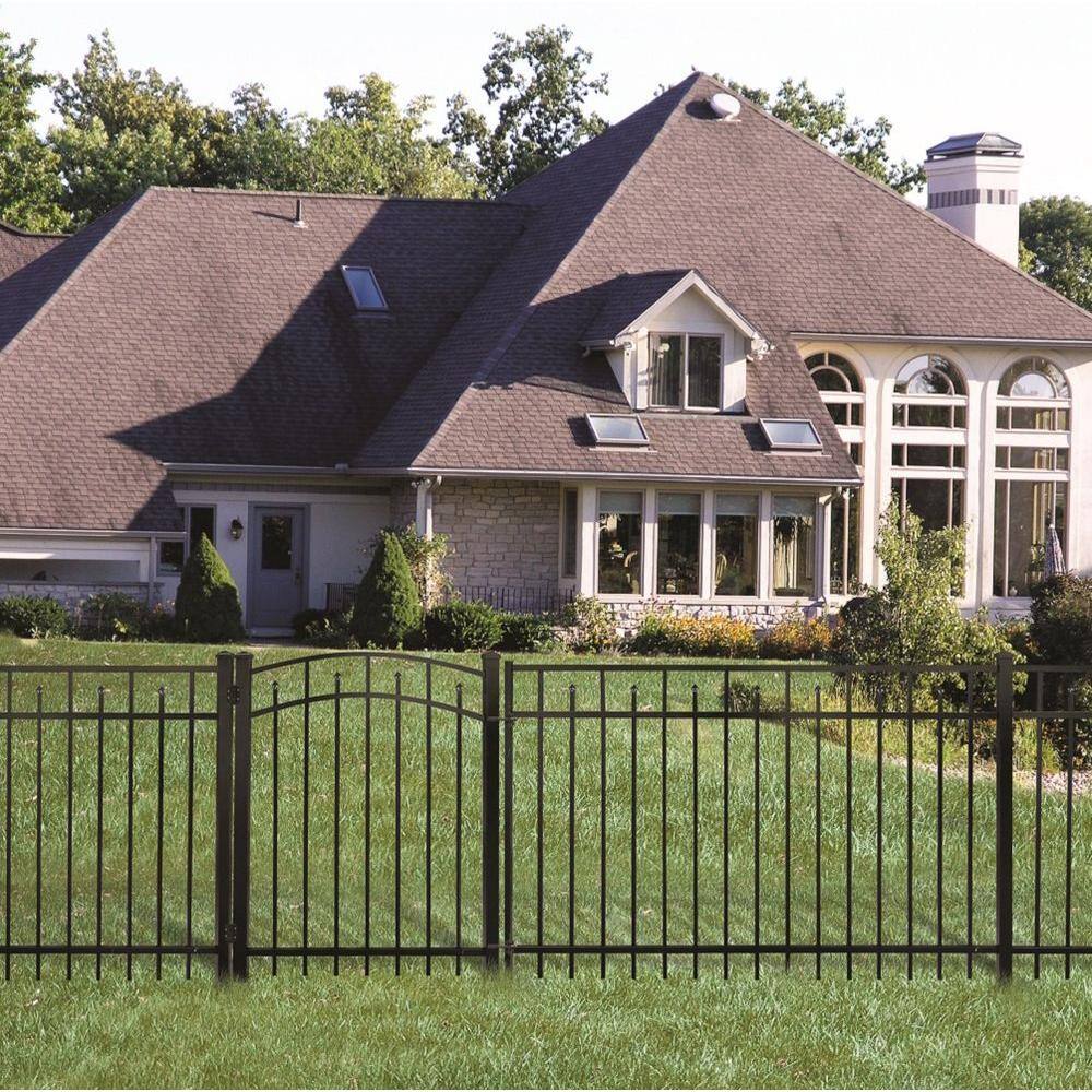 Barrette Outdoor Living Natural Reflections Heavy-Duty 2-12 in. x 2-12 in. x 6-78 ft. Black Premier Fence End Post 73009246