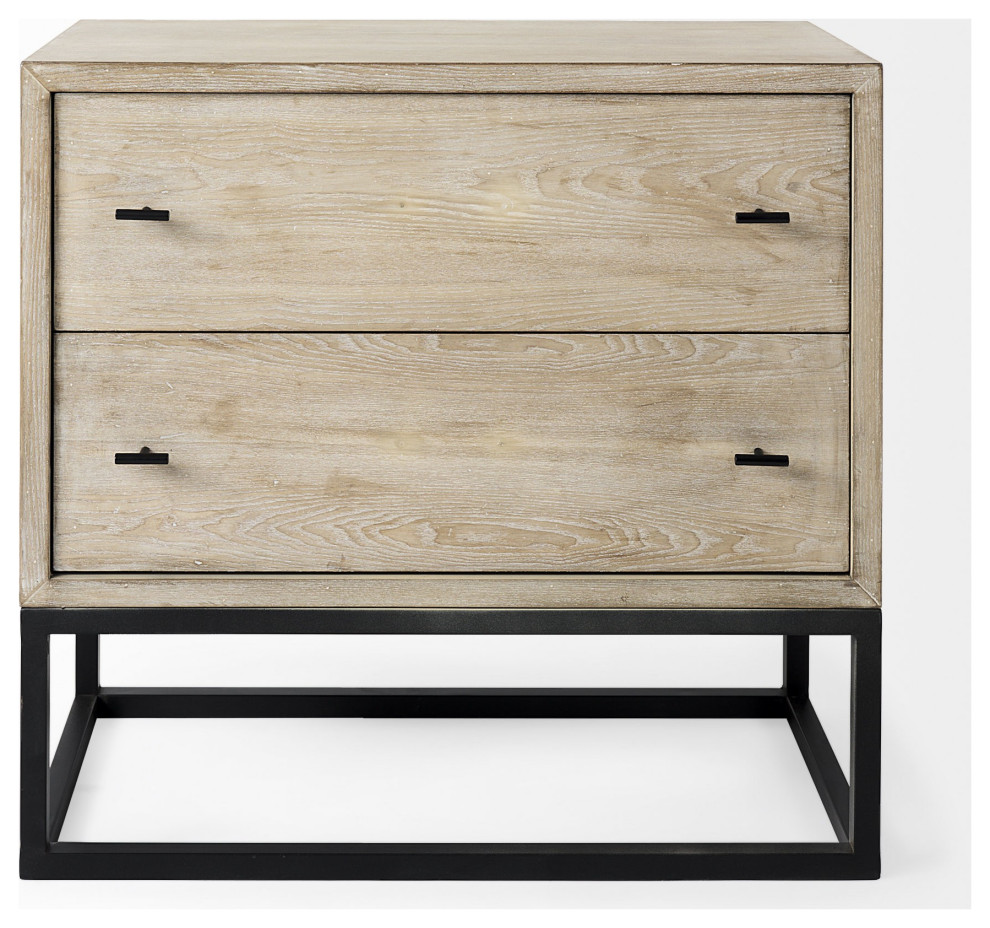 Rustic Modern Light Wash Two Drawer Chest   Industrial   Accent Chests And Cabinets   by UStradeENT LLC  Houzz