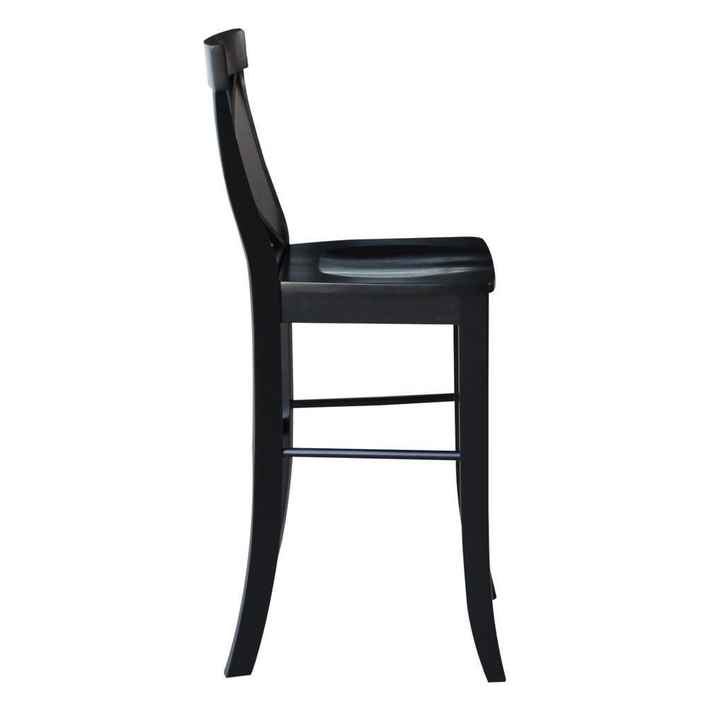 International Concepts Crossback 29 Barstool， Multiple Finishes