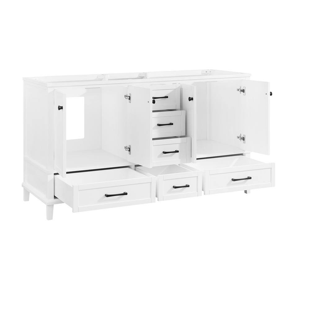 Home Decorators Collection Merryfield 60 in. W x 21-12 in. D Bathroom Vanity Cabinet Only in White 19112-V60-WT