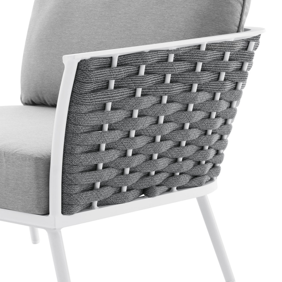 Lounge Chair  White Aluminum  Modern  Outdoor Patio Hospitality   Midcentury   Outdoor Lounge Chairs   by House Bound  Houzz