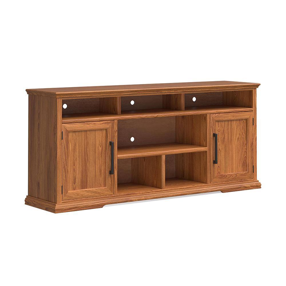 Bridgevine Home 73 in. Fully Assembled Oak Stand Fits TV's up to 85 in. CP1429.GDO