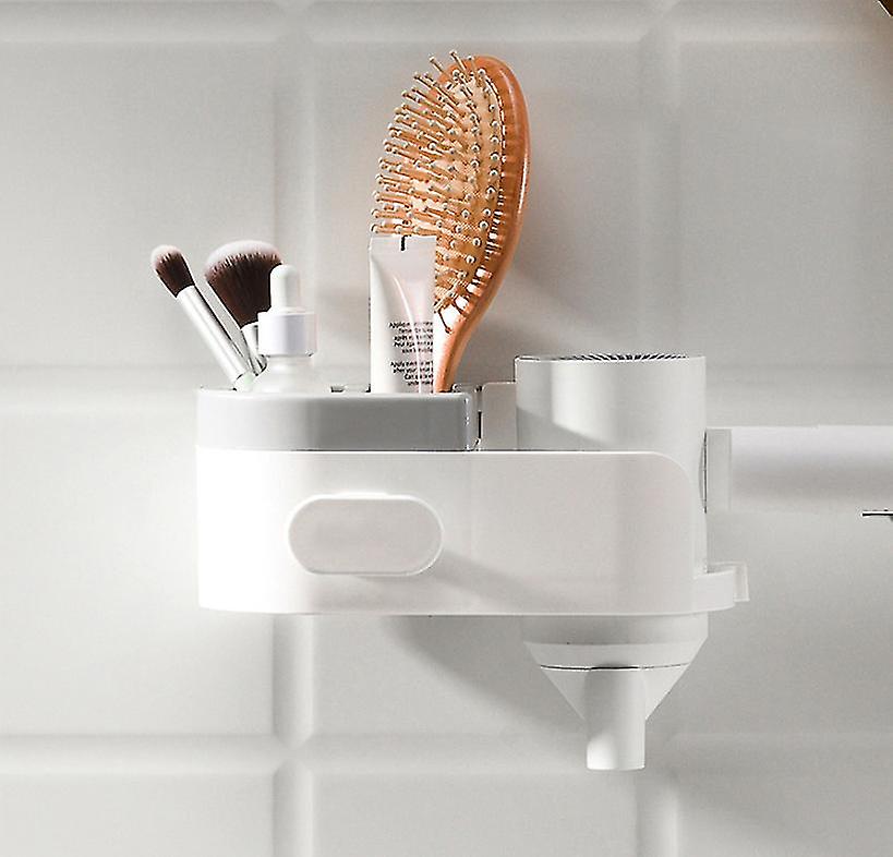 Bathroom Wall-mounted Shelf， Toilet Hair Dryer Bracket Style 2)