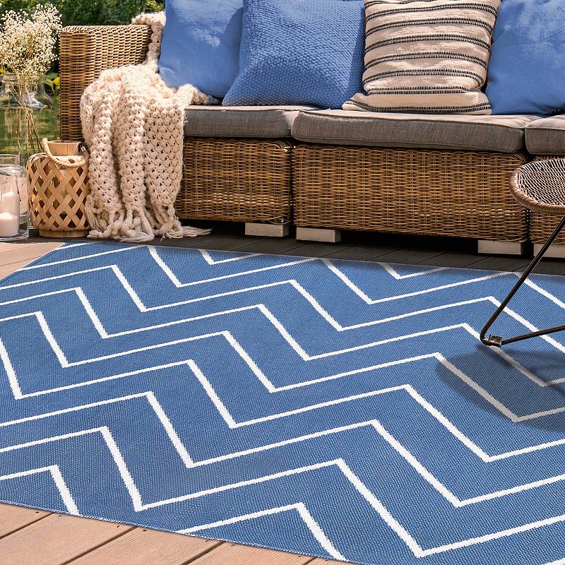 SUPERIOR Zig-Zag Reversible Indoor Outdoor Area Rug