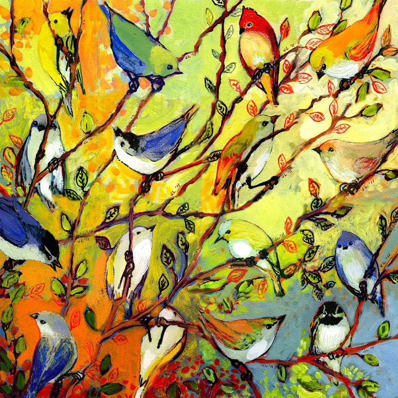 Birds Of A Feather Patio Canvas Outdoor-Indoor Wall Art