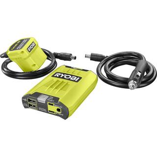 RYOBI ONE+ 18V 120-Watt 12V Automotive Power Inverter with Dual USB Ports RYi120A