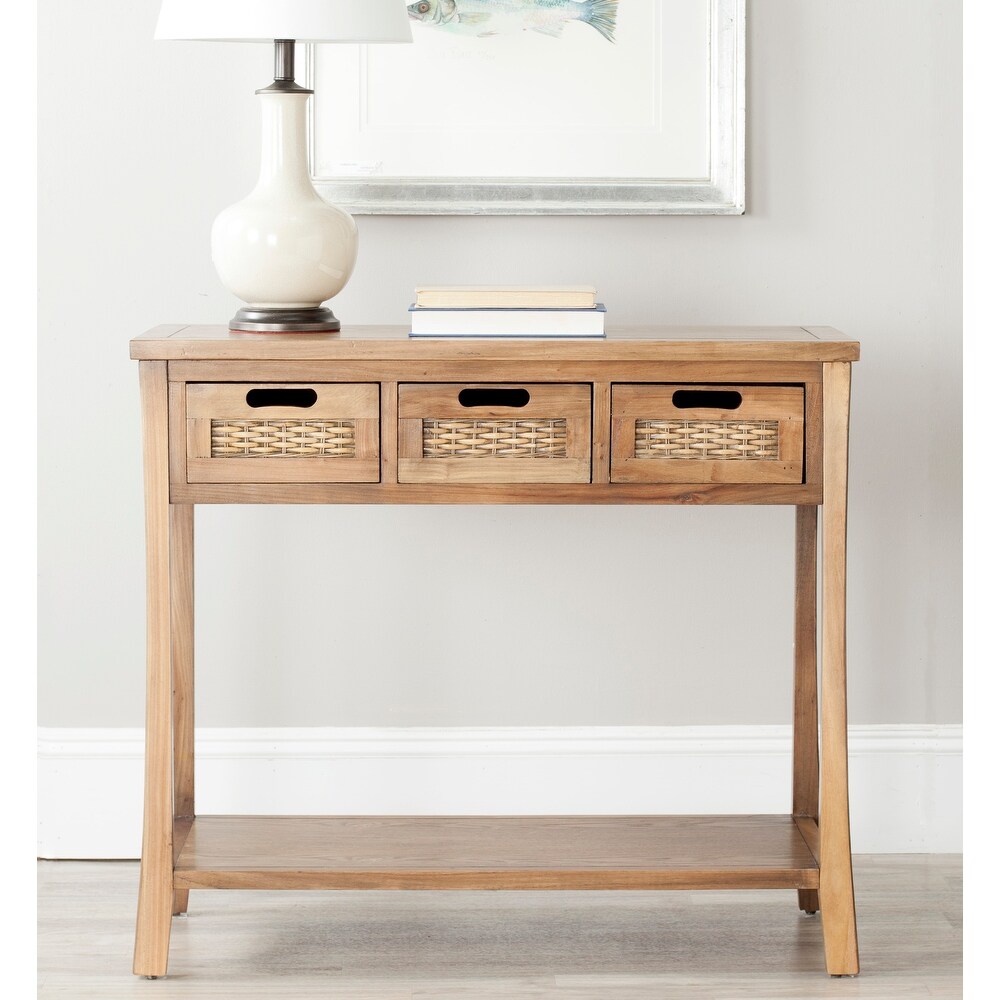 SAFAVIEH Autumn Brown 3 drawer Console Table   34\