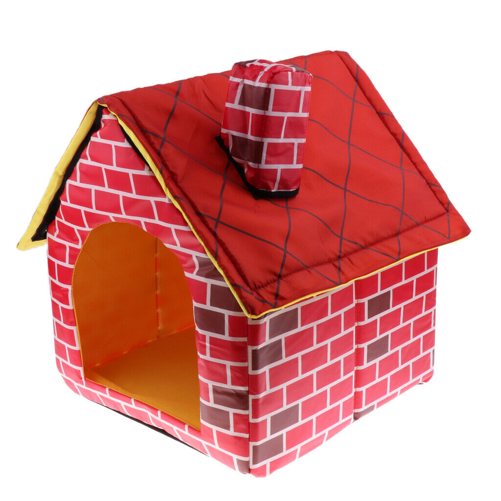 Foldable Pet Dog House Winter Warm Kennel House Puppy Cat Bed Nest Tent Supplies