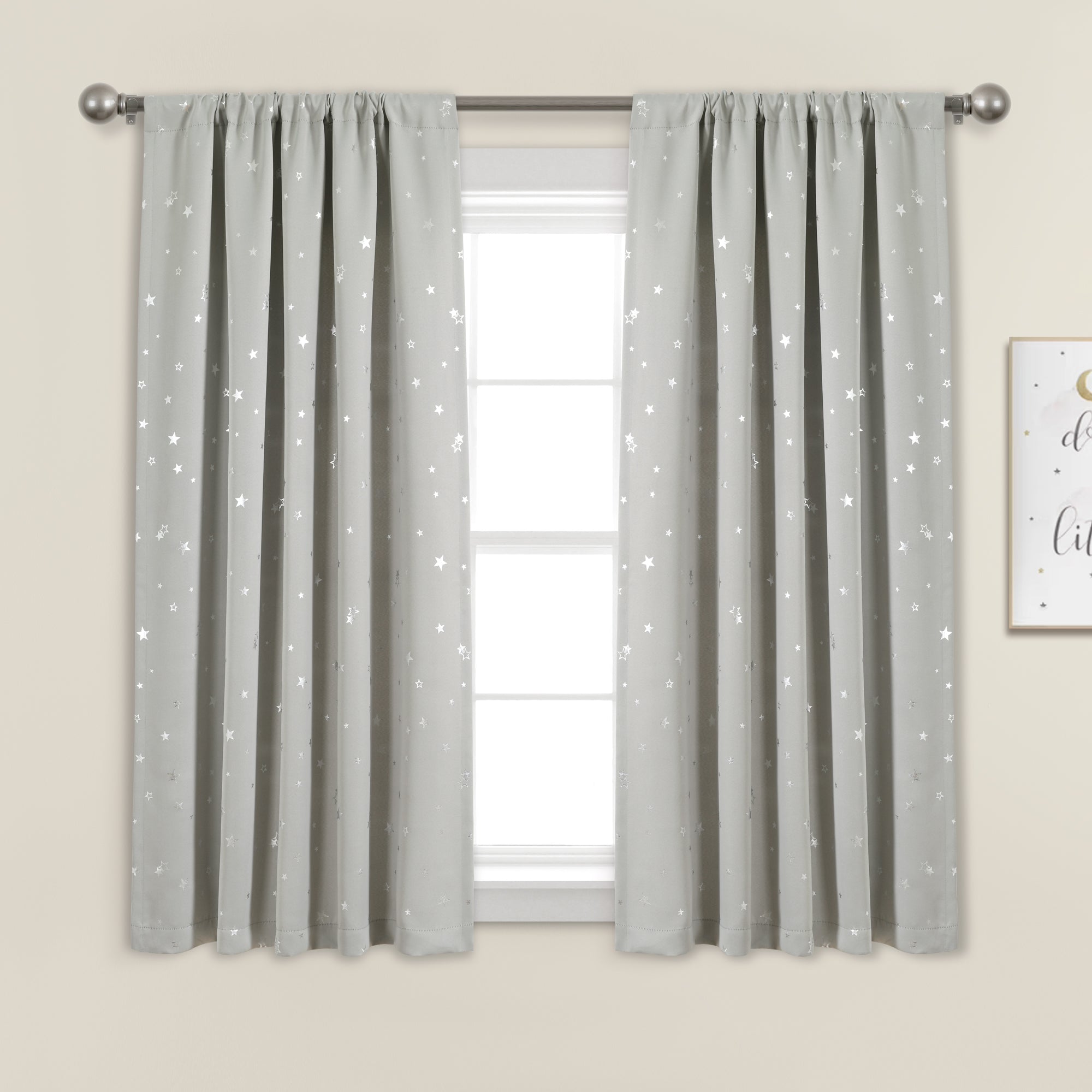 Star Blackout Window Curtain Set