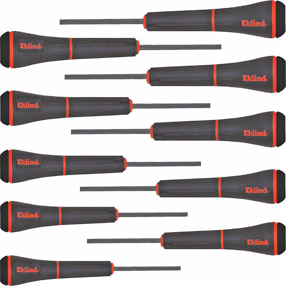 Eklind PSD Hex (allen) Precision Screwdriver - 10-Pieces Set SAE Inch Sizes 0.028 in. - 532 in. 92300