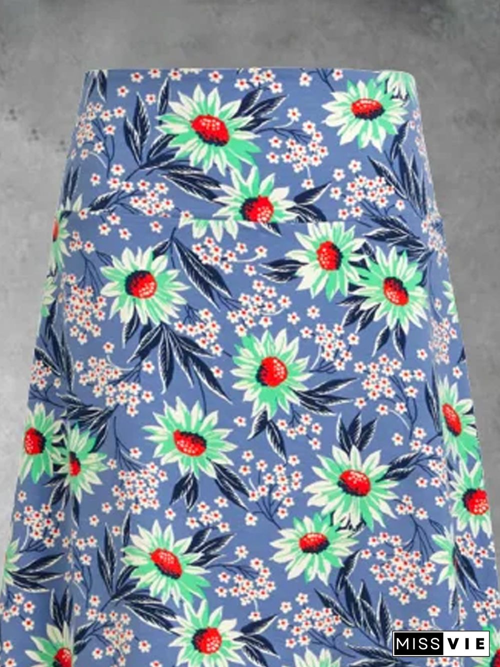 Sweet Floral Cotton Skirt