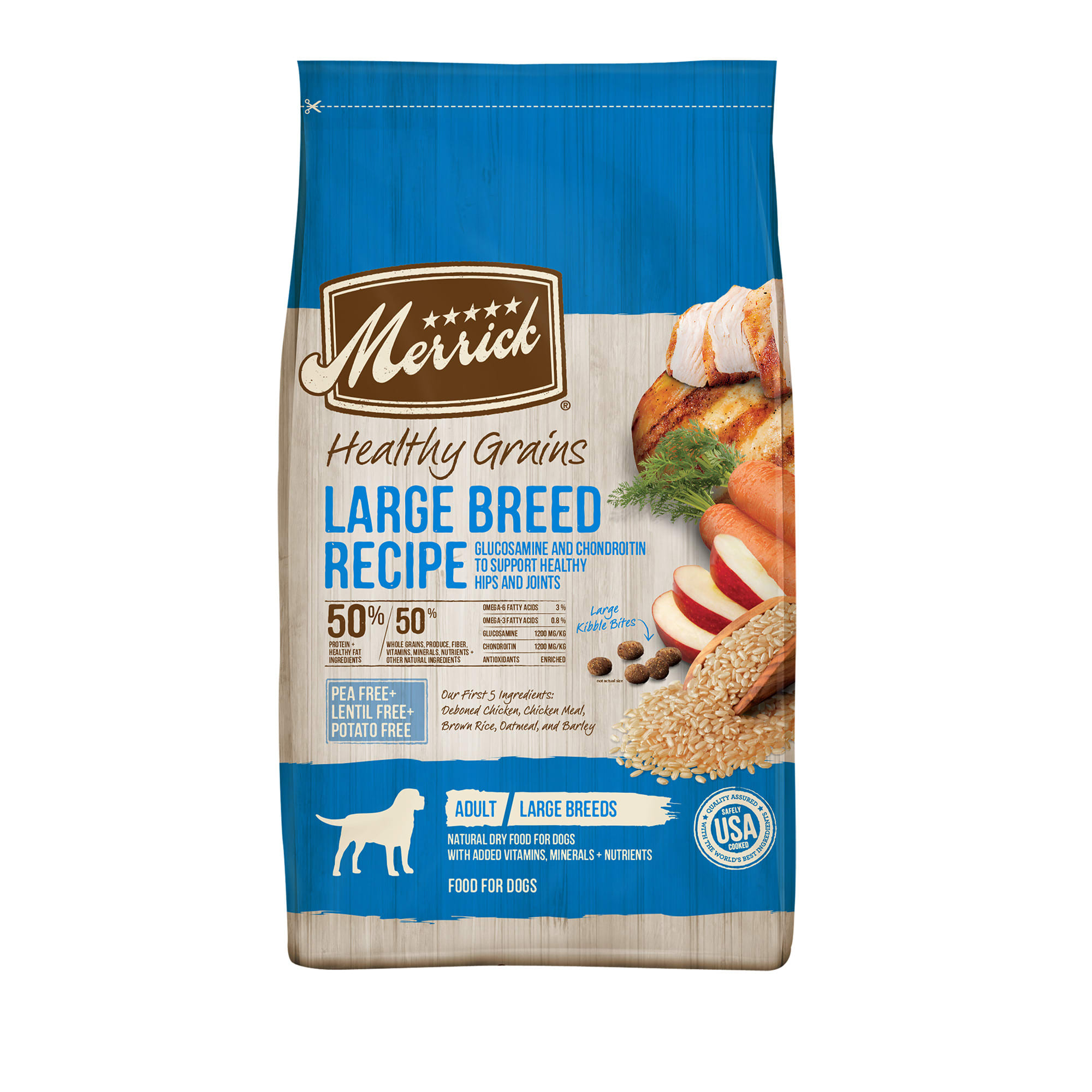 Merrick Healthy Grains Large Breed Recipe Adult Dry Dog Food， 30 lbs.