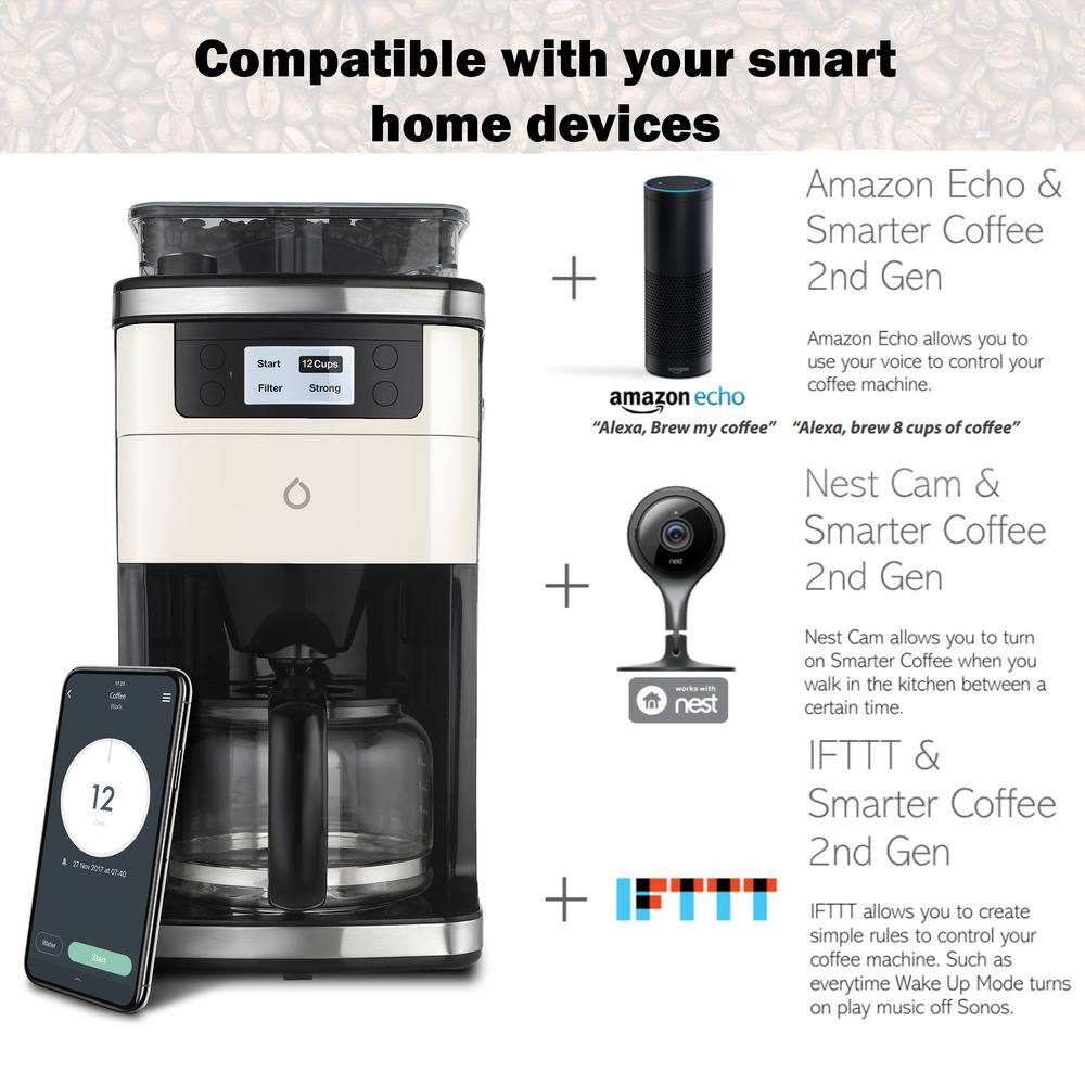 Smarter 6-Cup Black Coffee Maker with Smart App SMARTCOFF.1