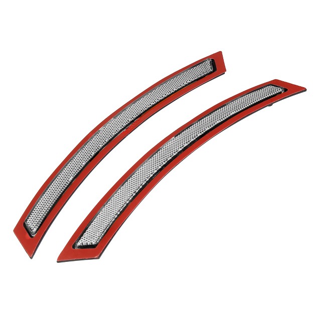 Unique Bargains 63147290093 63147290094 Car Front Bumper Reflector For Bmw F15 F85 Black Red White 2pcs