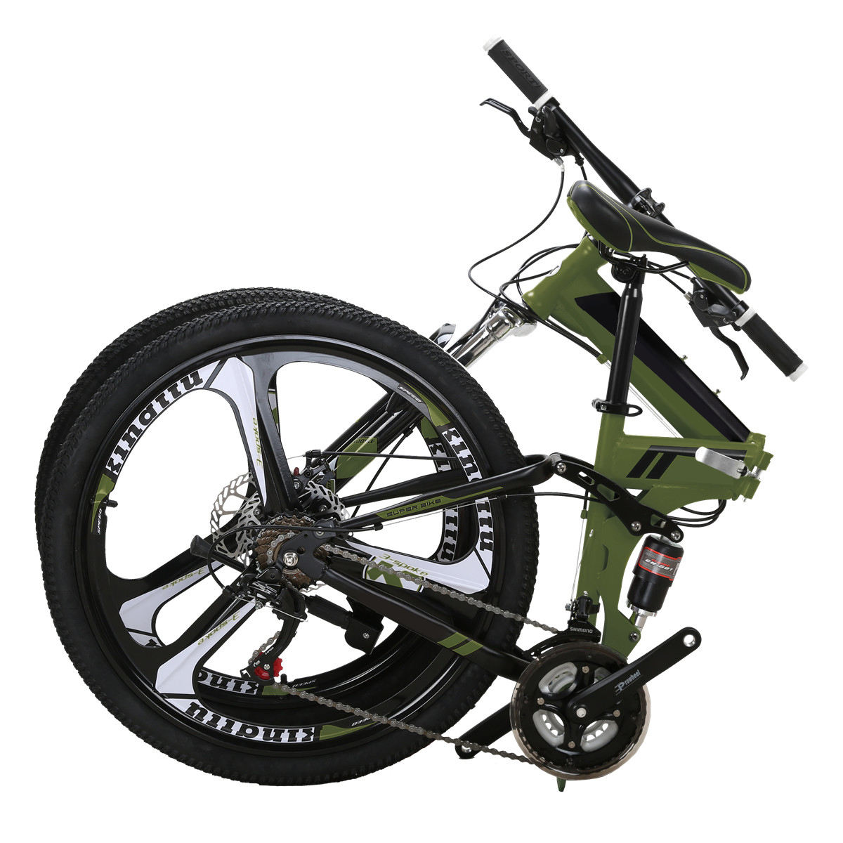 26 inch folding bike cycle full suspension bicycle Steel Frame 21 Speed foldable mountain bike unisex cycle