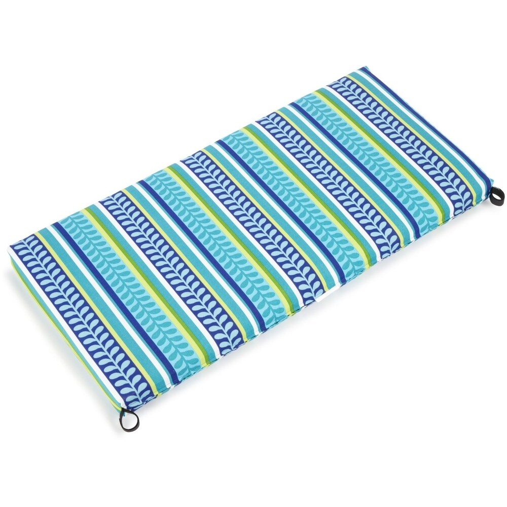 Blazing Needles 51 inch Striped  Weather Bench Cushion