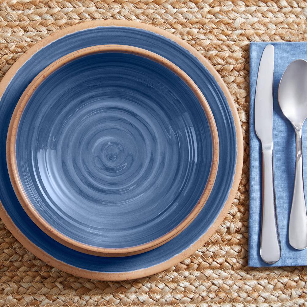 Home Decorators Collection Azria Melamine Dinnerware Set in Laguna Blue (Service For 4) PAN1085MBDSB