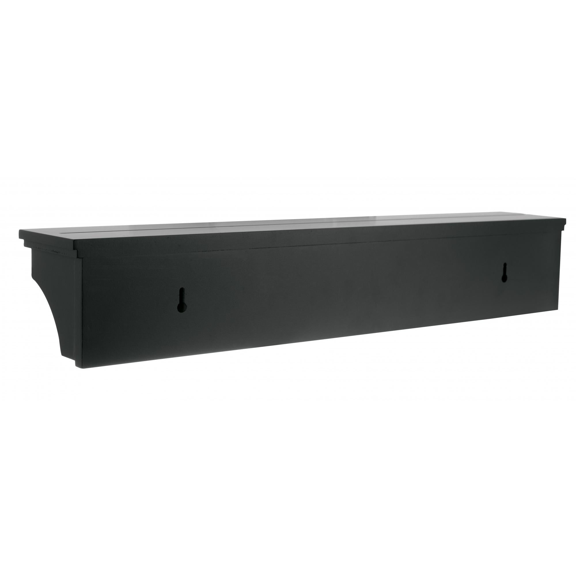 AZ Trading Finley 24 in. Wall Shelf With 3 Metal Hooks