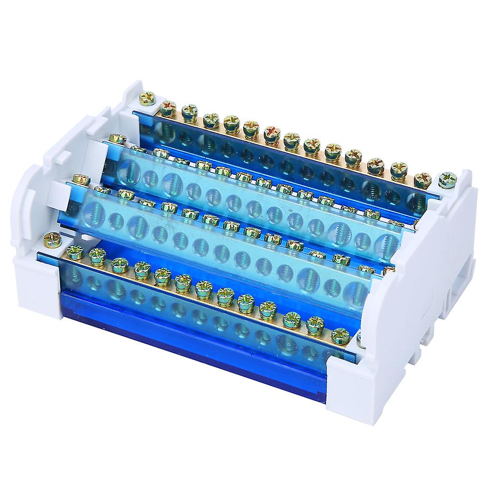 Terminalblock Distribution Box Din Rail 4-level Single Phase With Transparent Dust Cover