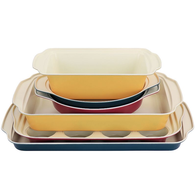 Spice by Tia Mowry Savory Saffron 6 Piece Ceramic Nonstick Bakeware Set in Multi