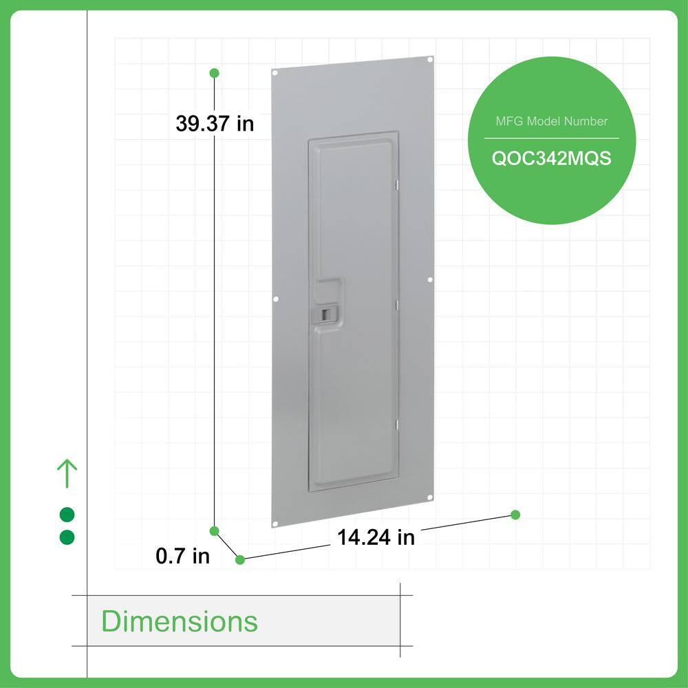 Square D QO 42-Space 3-Phase Indoor Main Breaker Load Center Surface Mount Cover QOC342MQS