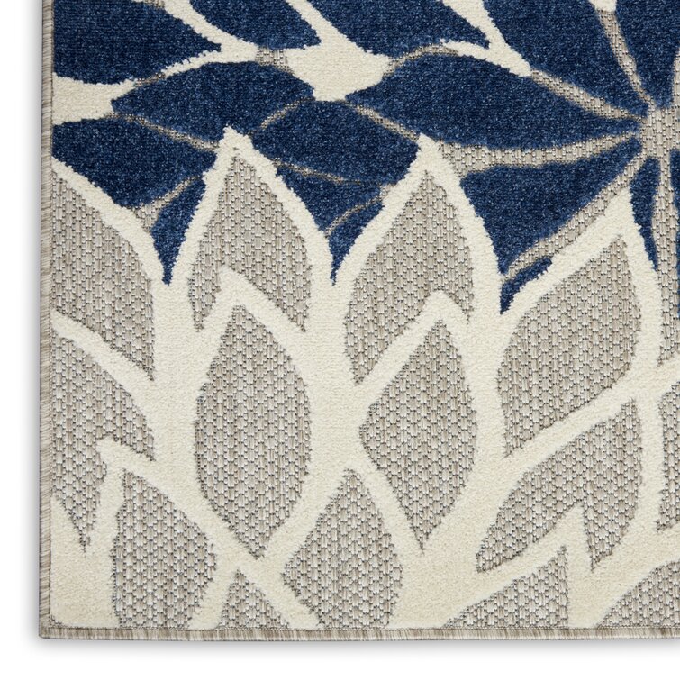 Rosario Navy/Ivory/Taupe Indoor/Outdoor Rug