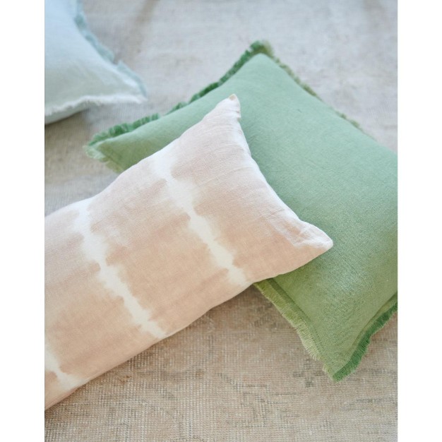 Green Linen Down Alternative Pillow