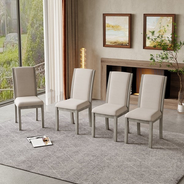 Modern 4-Piece Wood Full Back Dining Chairs