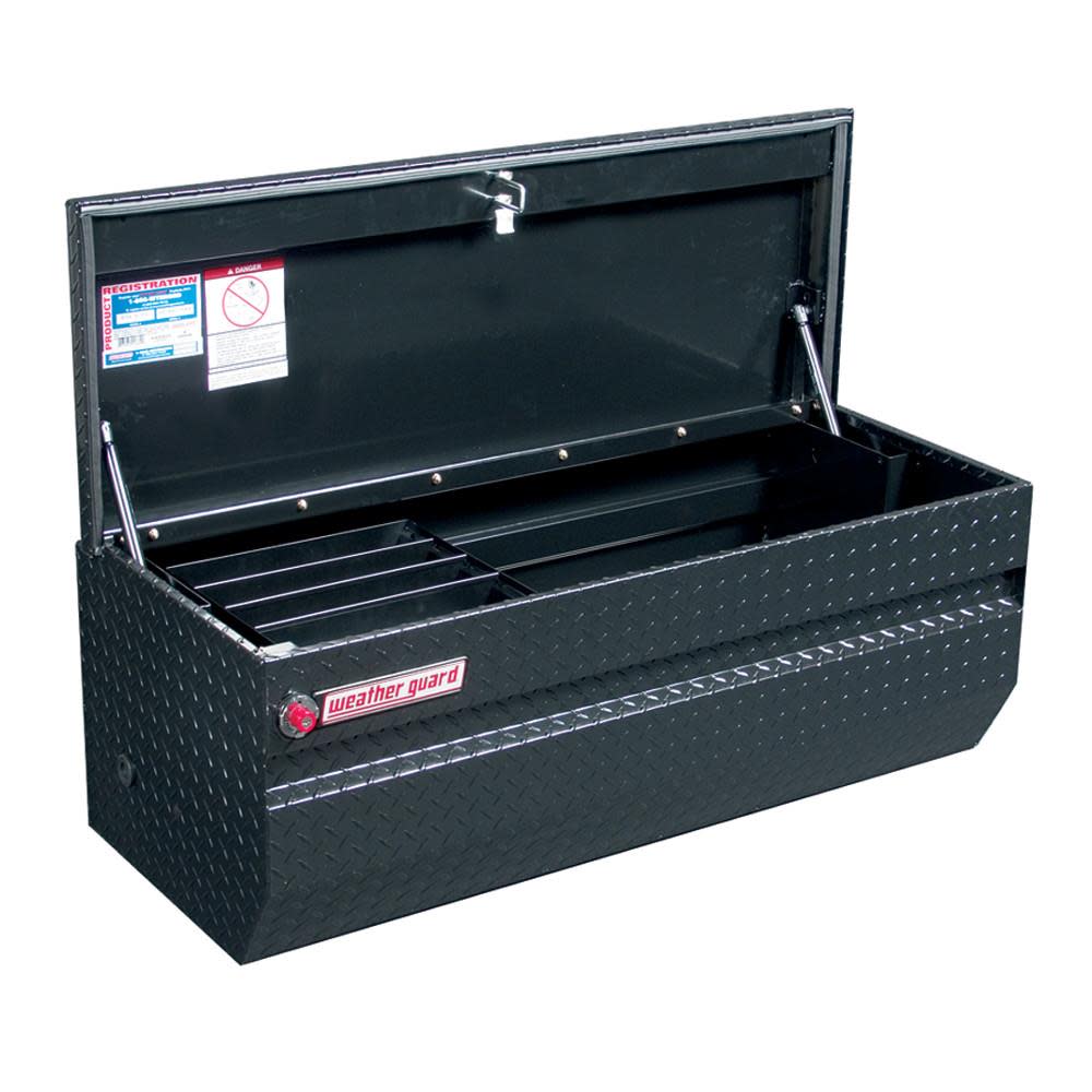 47-in x 20.25-in x 19.25-in Black Aluminum Universal Truck Tool Box ;