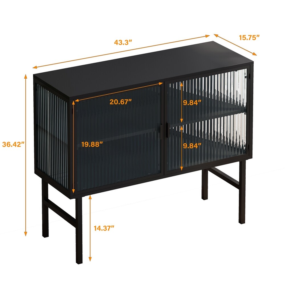 Buffet Cabinet with Glass Doors