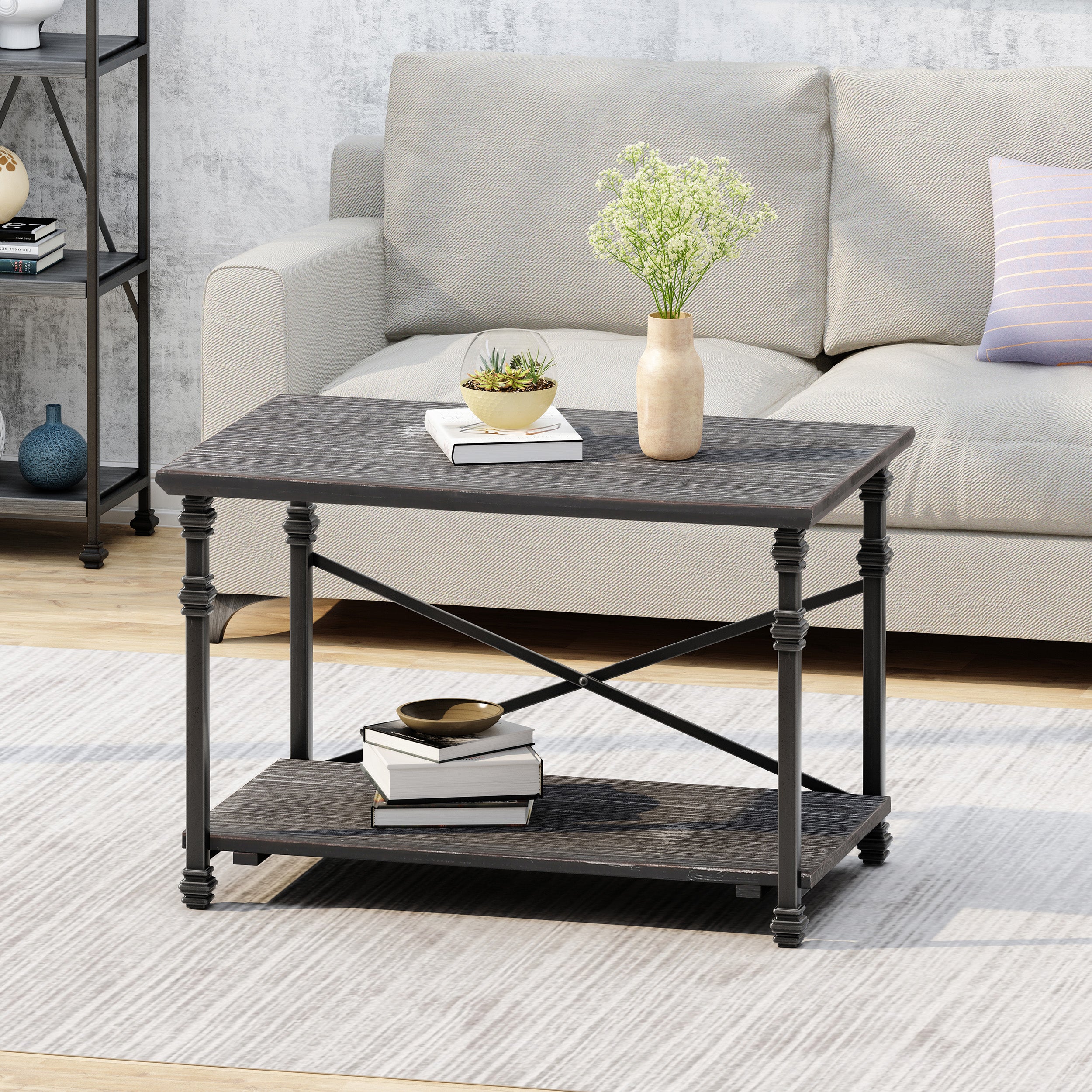 Idalina Modern Industrial Coffee Table