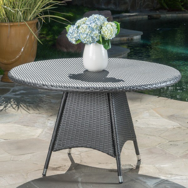 Corsica Outdoor Round Dining Table by Christopher Knight Home