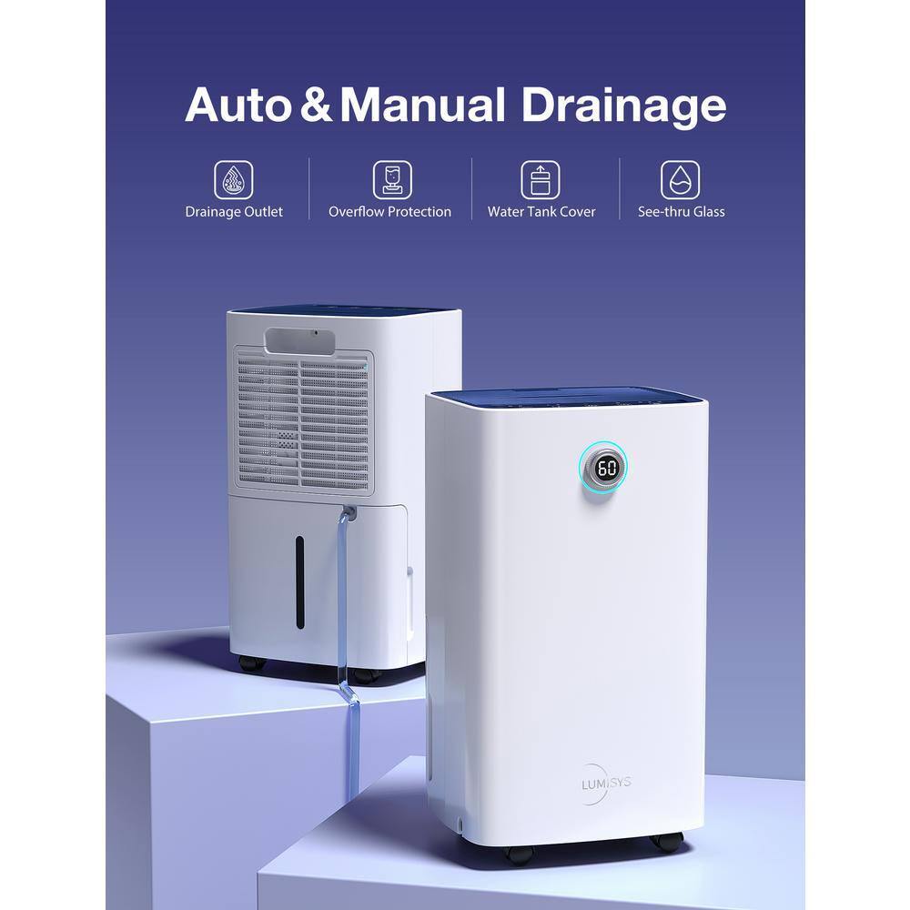 Xppliance 30 pt. 2000 sq. ft. Dehumidifier in White with Bucket Storage with Air Filter 3-Operation Modes ZJOLWBRY05