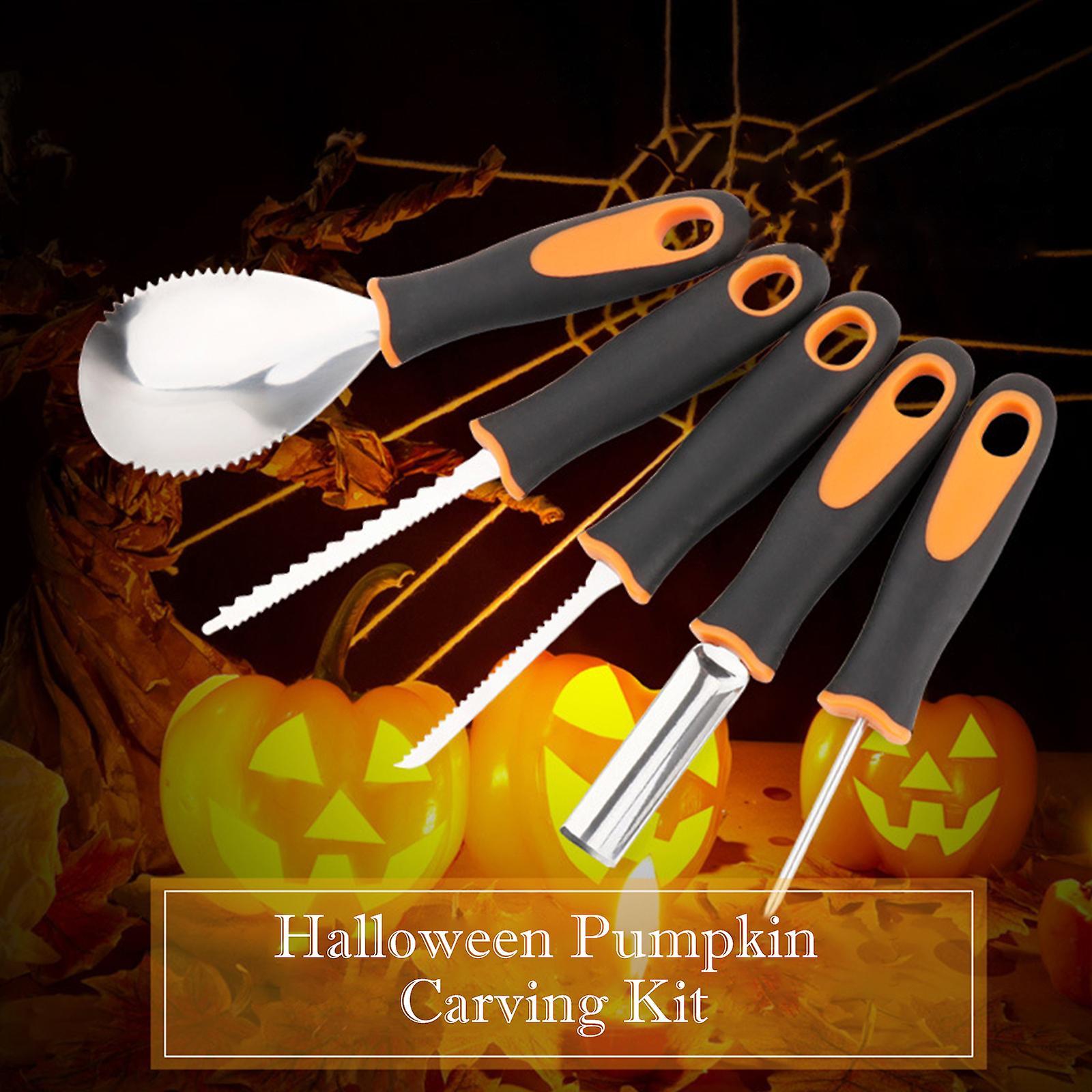 5pcs Halloween Pumpkin Carving Kit，type 2