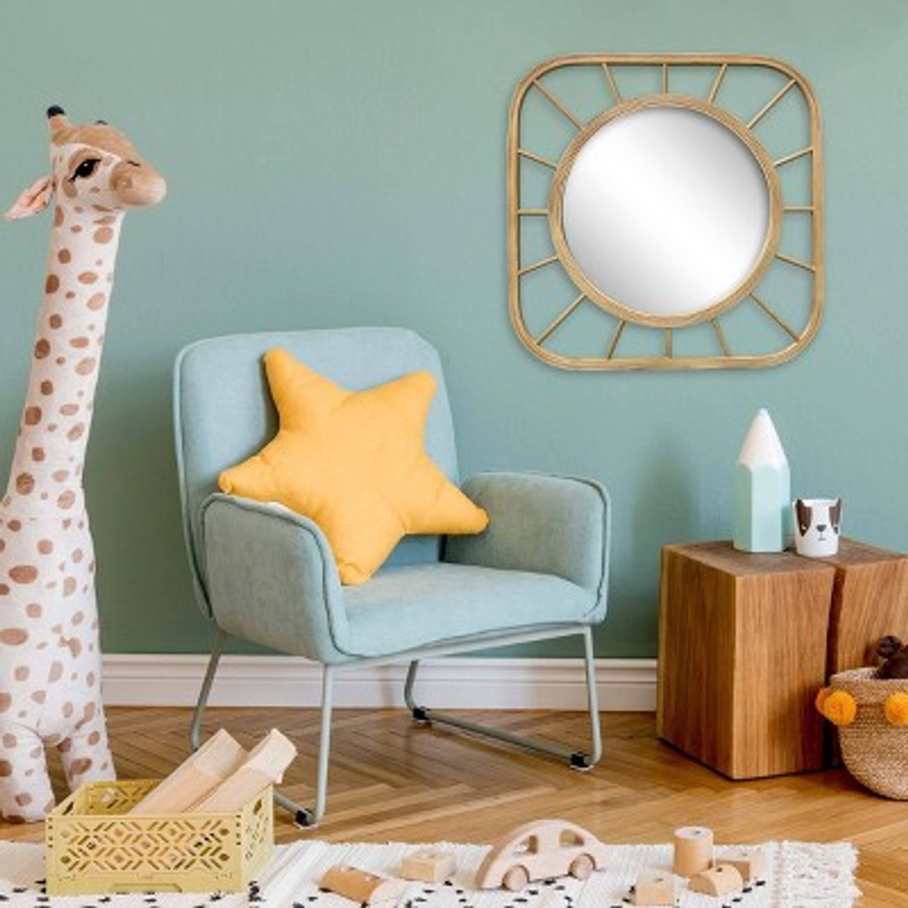 Bamboo Square Mirror - Pillowfort™