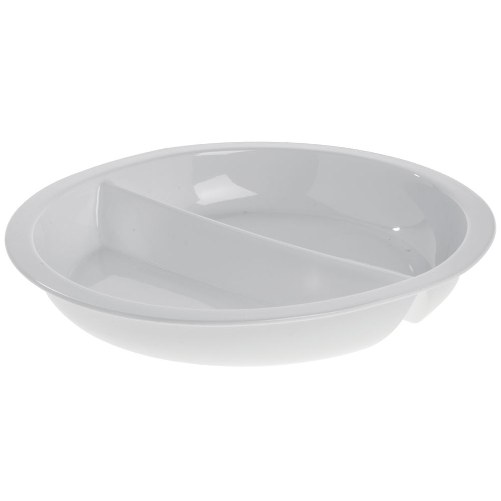 HUBERT® Divided Chafing Dish Pan 4 1/5 Quart Porcelain - 14 7/8