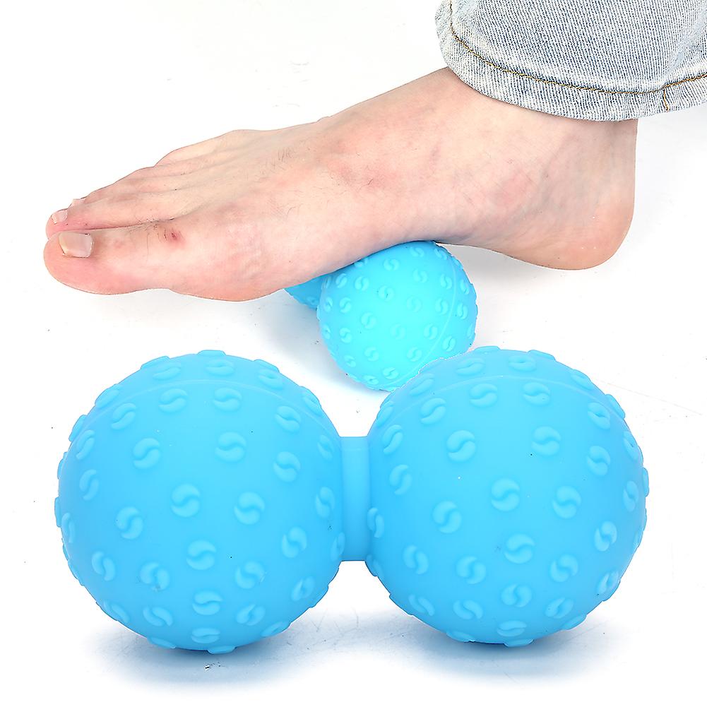Double Massage Ball Leg Back Shoulder Muscle Release Deep Tissue Massage Yoga Gym Fitness Ballblue