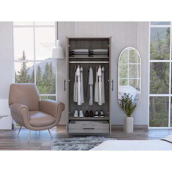 Rectangle Armoire Light Gray - - 37279324