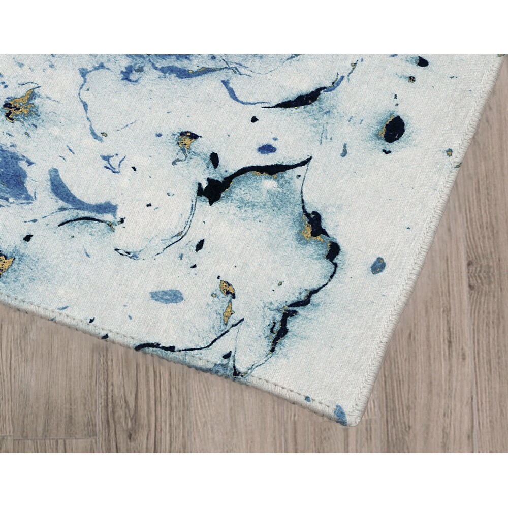 MARBLED BLUE Kitchen Mat by Kavka Designs