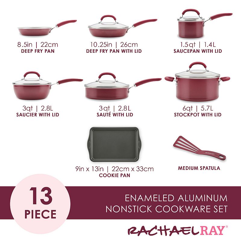 Rachael Ray? Create Delicious 13-pc. Aluminum Nonstick Cookware Set