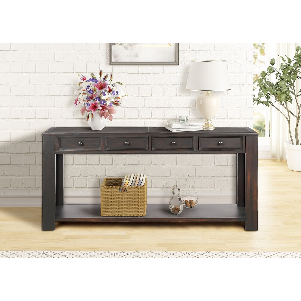 Console Table for Entryway Hallway Sofa Table with Storage Drawers