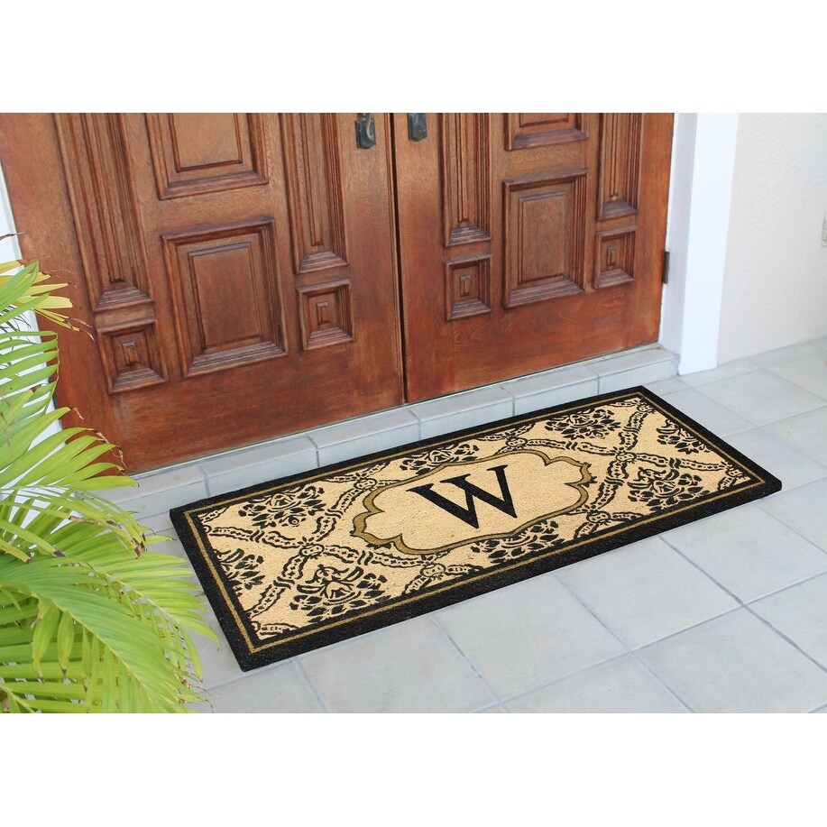 A1HC Uriel Bleached Coir Anti shred Monogrammed Doormat  30\