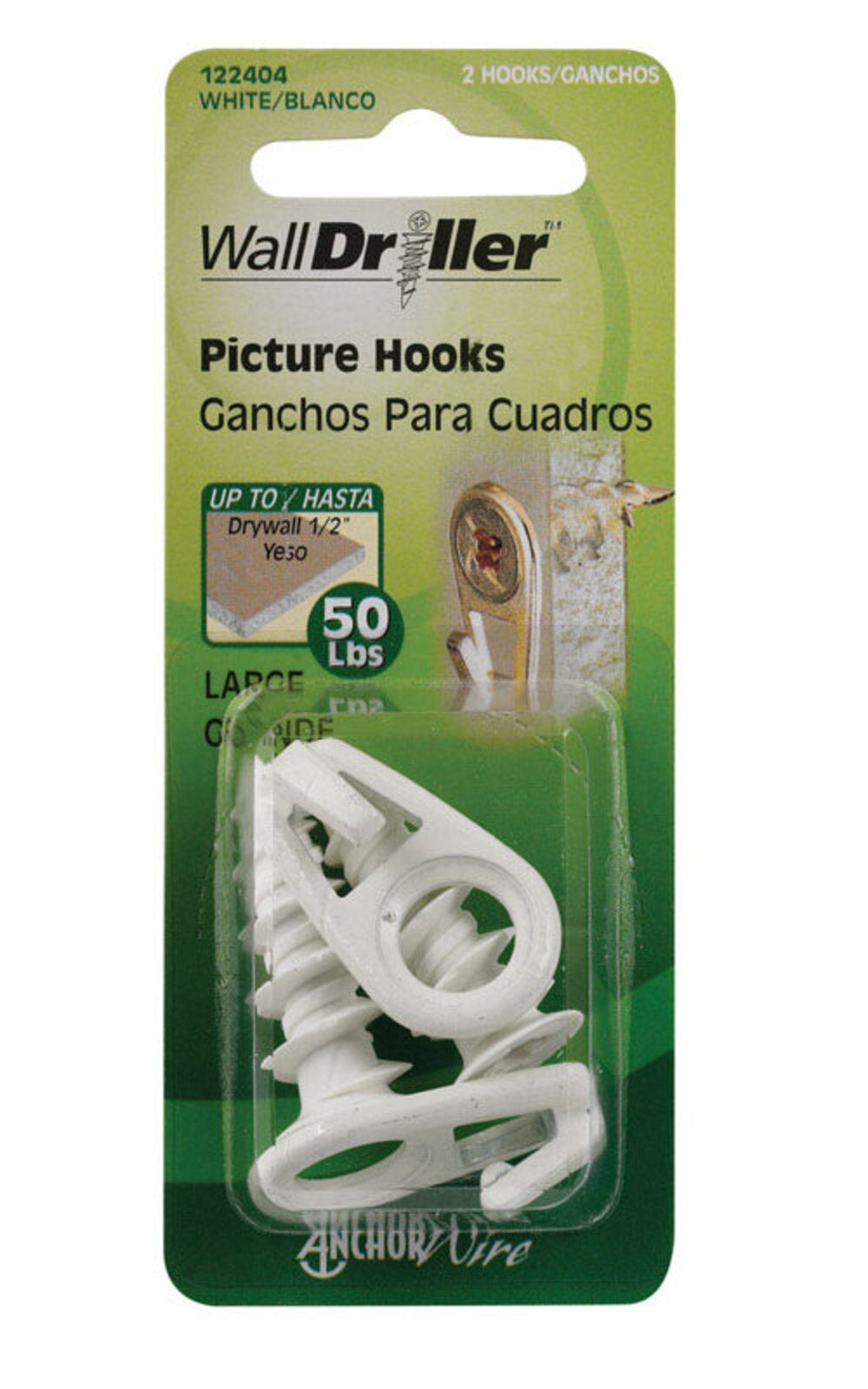 PICTURE HOOK 50LB SM WHT