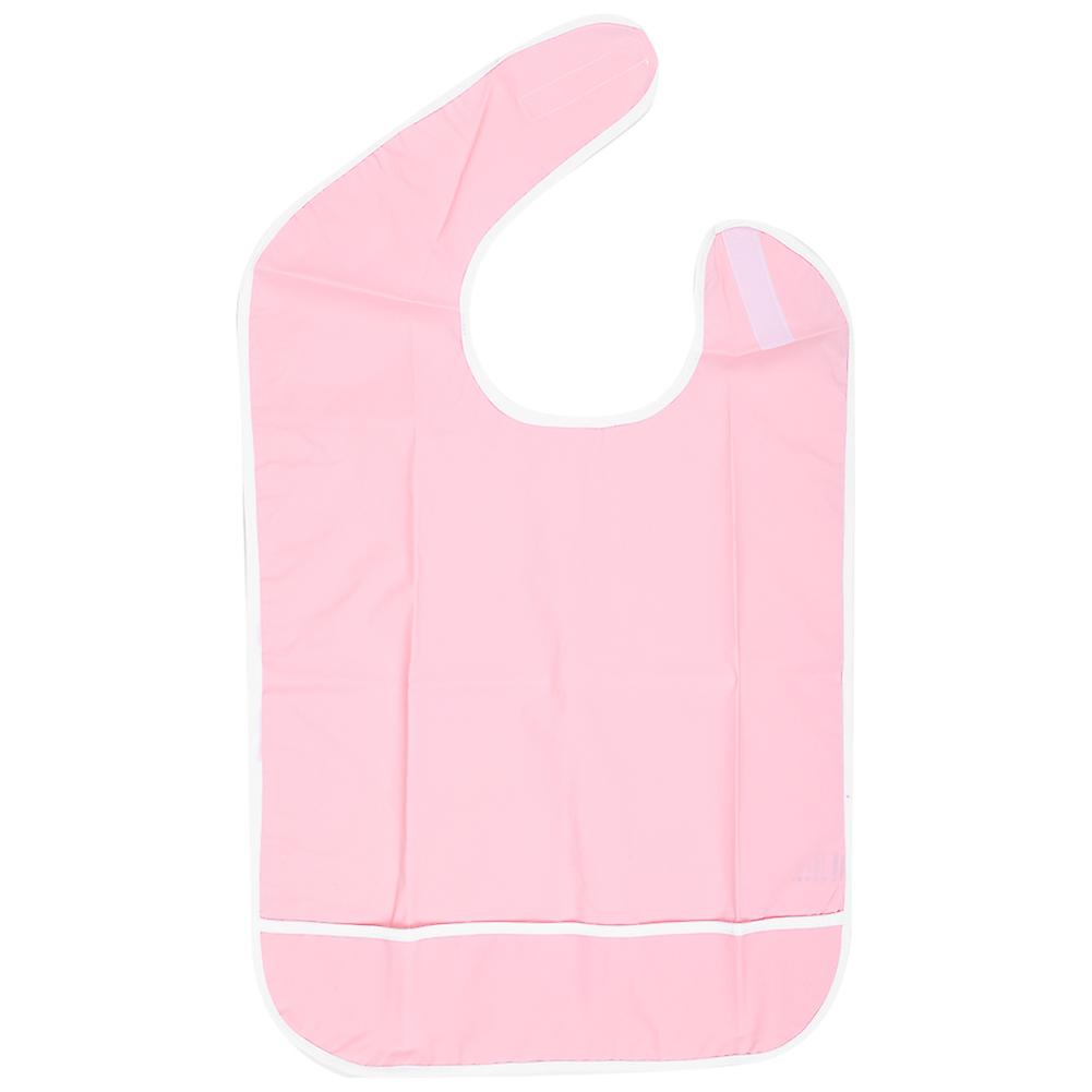 Adult Elderly Anti Oil Reusable Waterproof Bib Apron Eating Bib Dining Aid Protector(orange Pink 45x65cm )